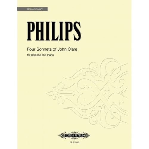 Philips - Four Sonnets Of John Clare Baritone/Piano (Pod) Softcover Book (Vocal)