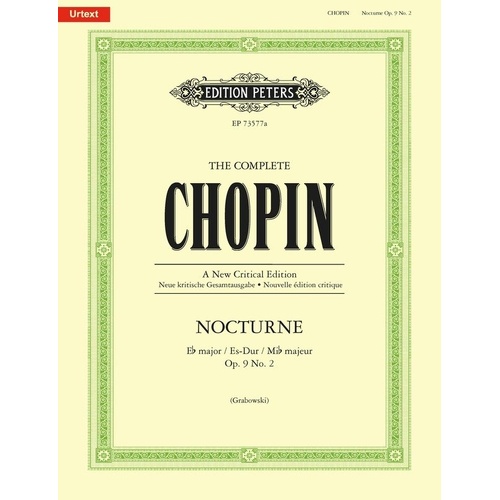 Chopin Nocturne in E Flat Major Op. 9 No. 2 Comparative Edition for Piano Solo