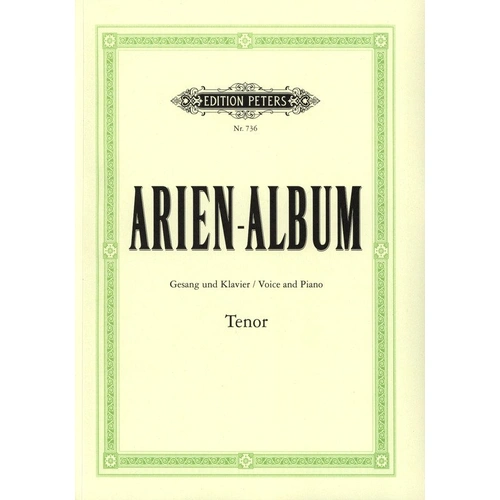 Aria Album for Tenor by Edition Peters, 168 Pages, Vocal Music