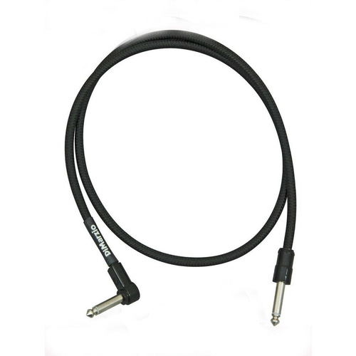 DiMarzio 36Inch Patch Cable Right Angle To Straight Black Switchcraft End