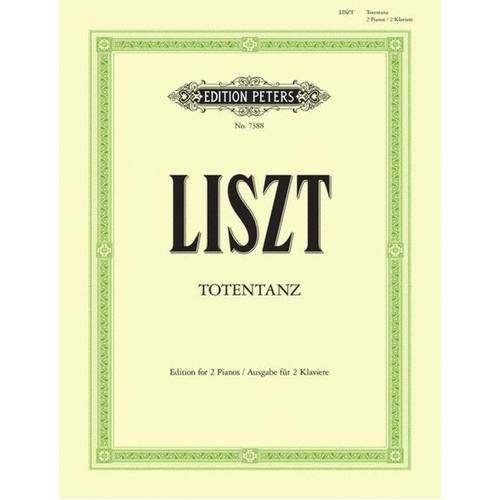 Liszt - Totentanz for 2 Pianos 4 Hands, Edition Peters, 1 Page