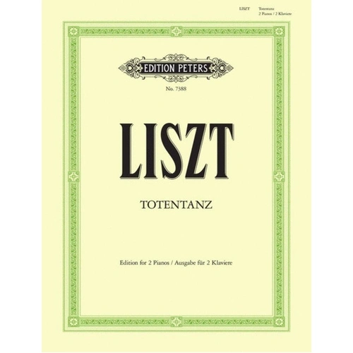 Liszt - Totentanz for 2 Pianos 4 Hands, Edition Peters, 1 Page