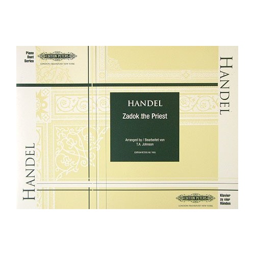 Zadok The Priest for Piano Duet by George Frideric Handel, Edition Peters, 1 Page