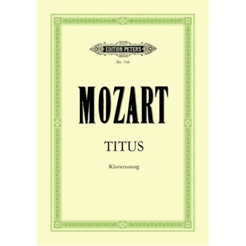 La Clemenza Di Tito Ger/It (Softcover Book)