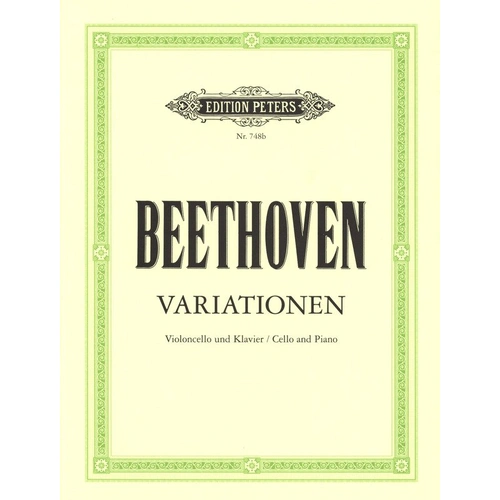 Beethoven Variations Complete for Cello and Piano by Edition Peters