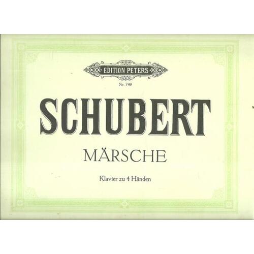 Schubert - Original Marches Piano Duet (Softcover Book)