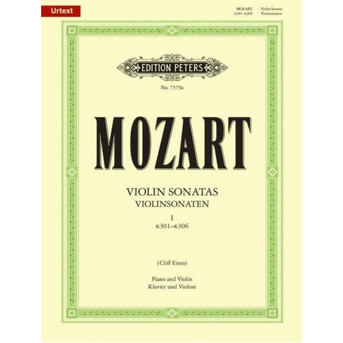 Violin Sonatas Volume 1 - Mozart - Violin Edition Peters EP7579A
