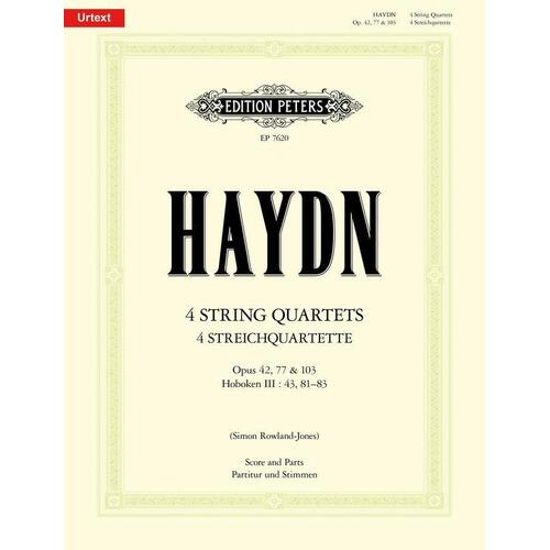 4 String Quartets Op 42 Op 77 Op 103 (Music Score/Parts) Book