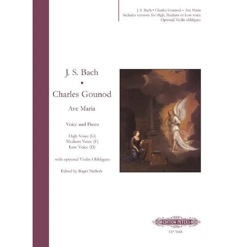 Ave Maria - Gounod/Bach - High/Med/Low Voice - Classical Vocal Edition Peters EP7668