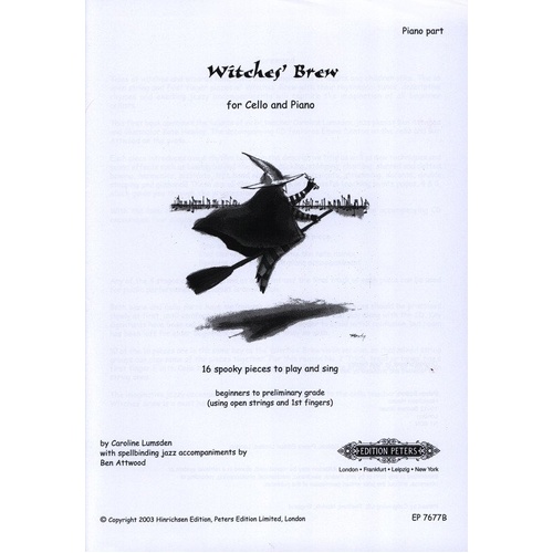 Witches' Brew for Cello Piano Accompaniment by Caroline Lumsden - Edition Peters