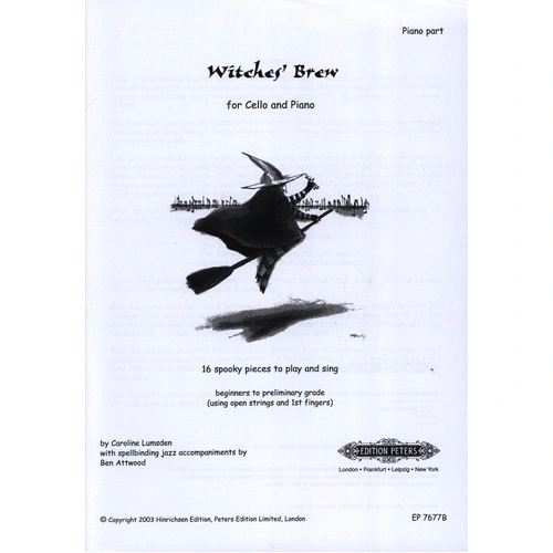 Witches' Brew for Cello Piano Accompaniment by Caroline Lumsden - Edition Peters, 1 Page