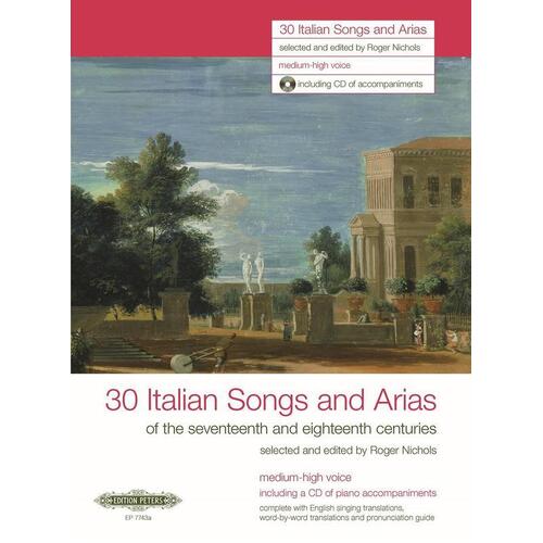 30 Italian Songs And Arias Med-High Softcover Book/CD