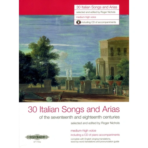 30 Italian Songs and Arias for Medium-High Voice BK/CD