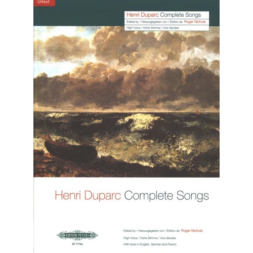 Duparc Complete Songs for High Voice Vocal Score