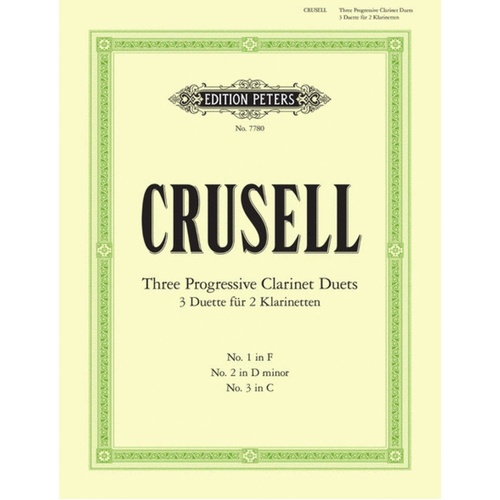 Crusell - 3 Progressive Clarinet Duets (Softcover Book)