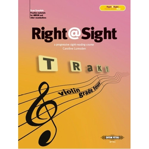Right@Sight for Violin, Grade 4 by Caroline Lumsden, 40 Pages, Edition Peters