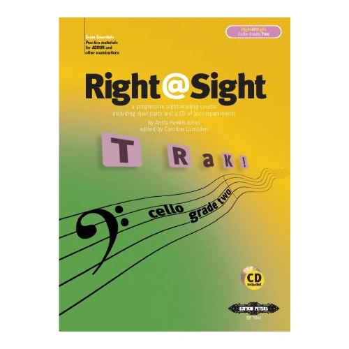 Right@Sight for Cello Grade 2 by Caroline Lumsden - Cello Edition Peters EP7842