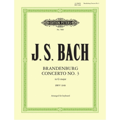 Brandenburg Concerto No 3 G Bwv 1048 (Softcover Book)