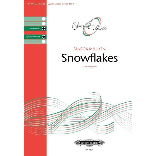 Snowflakes Choral Score by Sandra Milliken, Edition Peters, 1 Page