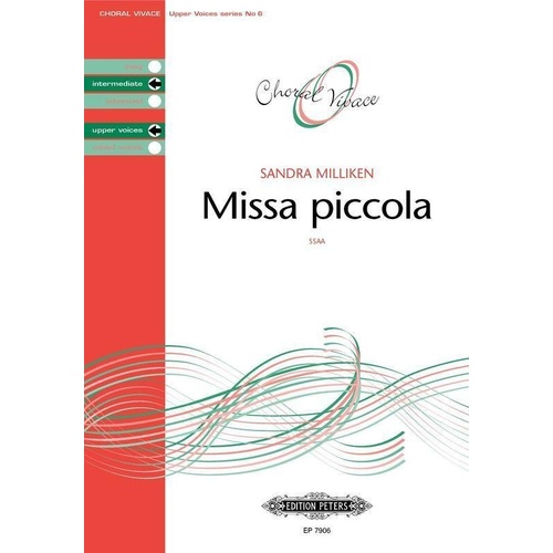 Missa Piccola SSAA A Cappella Choral Score by Sandra Milliken, Edition Peters, 1 Page