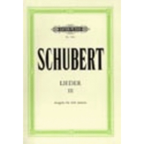 45 Songs Book 3 Vocal Score by Franz Schubert, Edition Peters