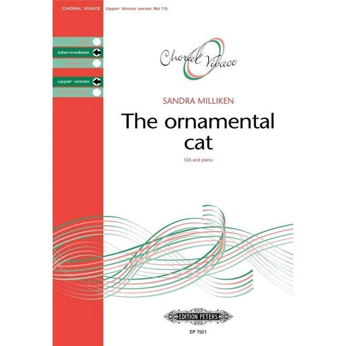 Ornamental Cat Choral Score by Sandra Milliken, Edition Peters, 1 Page