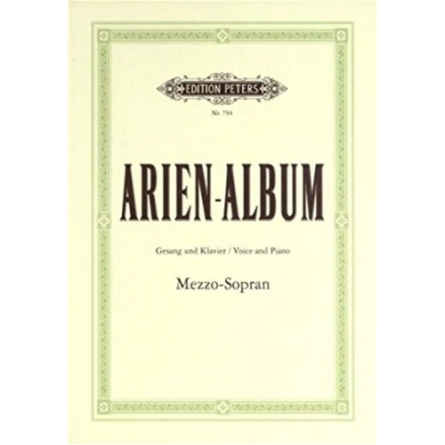 Aria Album for Mezzo-Soprano by Edition Peters, 72 Pages, Medium Voice