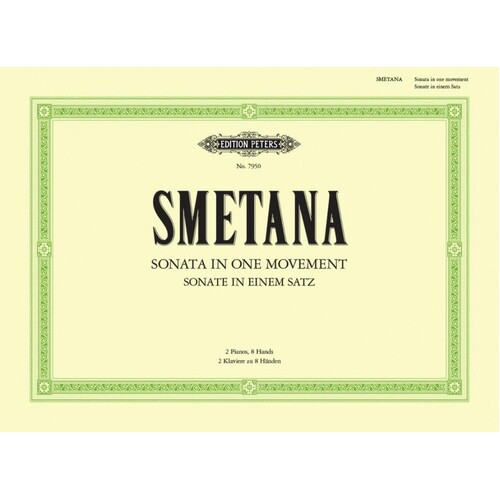 Smetana - Sonata In One Movement 2P 8H (Softcover Book)