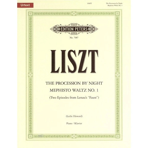 Procession By Night / Mephisto Waltz No. 1 for Piano Duet by Franz Liszt, Edition Peters, 1 Page