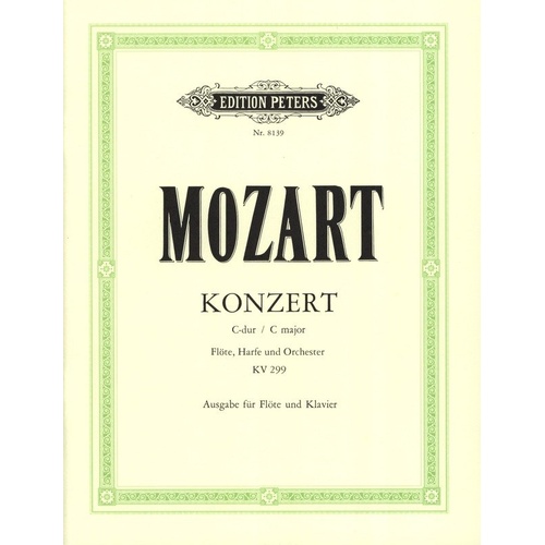 Concerto K. 299 for Flute and Harp by Mozart, Edition Peters