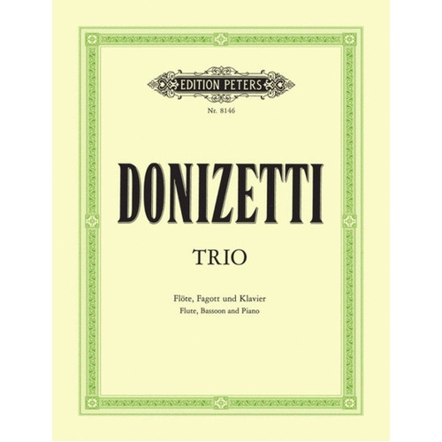 Trio F Flute Bassoon Piano (Music Score/Parts) Book