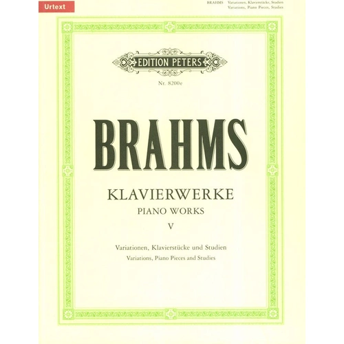 Piano Works Vol. 5: Miscellaneous Pieces by Johannes Brahms, Edition Peters, Piano Solo, 1 Page