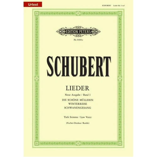 Schubert - Songs Vol. 1 for Low Voice, Edition Peters, 181 Pages
