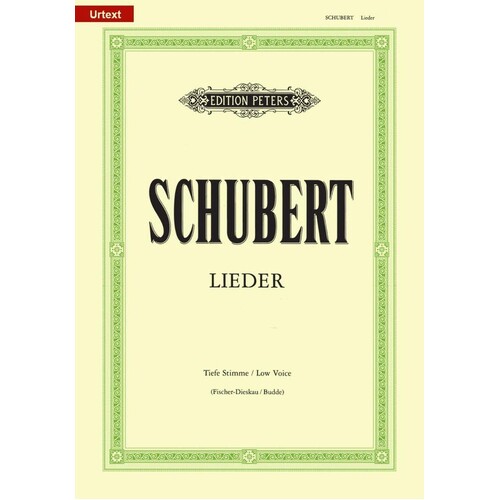 Schubert - 54 Songs Vol 2 Low Voice Urtext (Softcover Book)