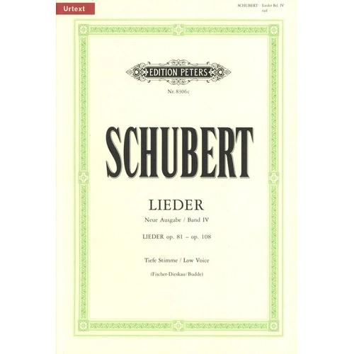 Schubert - 46 Songs Vol 3 for Low Voice/Piano, Edition Peters, 180 Pages