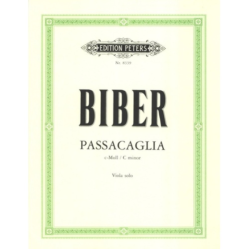Biber - Passacaglia in C Minor for Viola Solo Arr. Lebermann