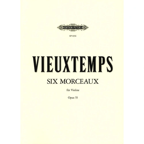Morceaux 6 Op. 55 for Violin Solo by Henry Vieuxtemps, Edition Peters, 1 Page