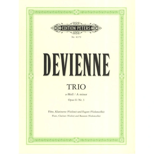 Trio Op. 61 No. 3 for Cello, Flute, and Violin by Francois Devienne