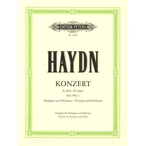 Haydn Concerto Hob. 7E No. 1 E Flat for Trumpet and Piano, Edition Peters
