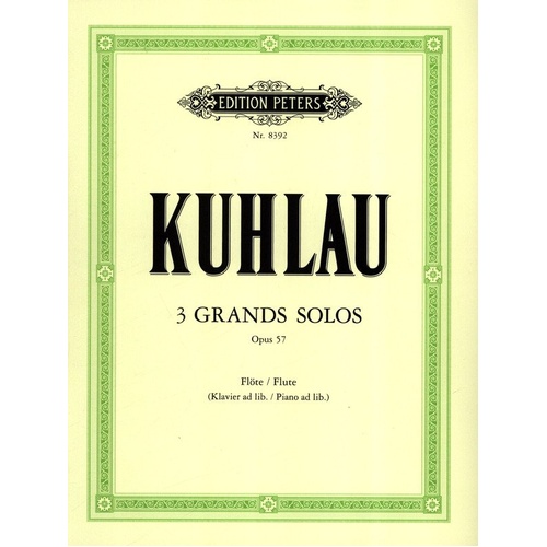 Grand Solos Op. 57 for Flute by Friedrich Kuhlau, Edition Peters, 1 Page