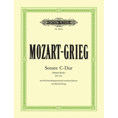 Mozart Sonata K 545 for 2 Pianos 4 Hands Arranged by Grieg