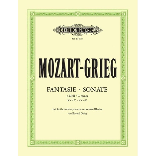Fantasy and Sonata K 475 and K 457 for 2 Pianos 4 Hands by Mozart, Arranged by Grieg, Edition Peters