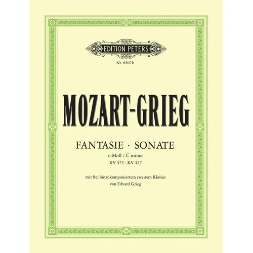 Fantasy and Sonata K. 475 and K. 457 for 2 Pianos 4 Hands by Mozart, Arranged by Grieg, Edition Peters