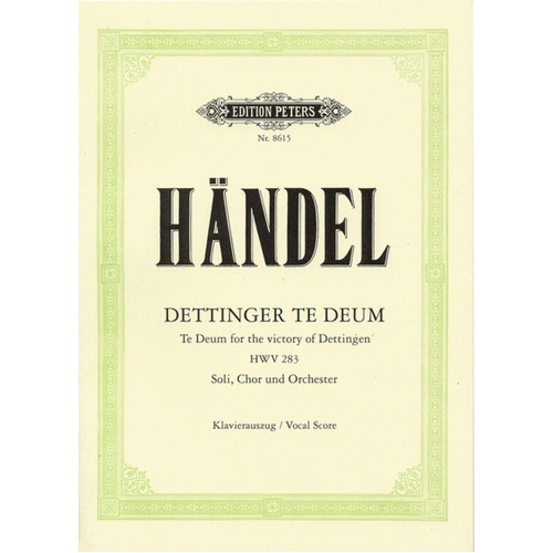 Dettingen Te Deum Ger/Eng (Softcover Book)