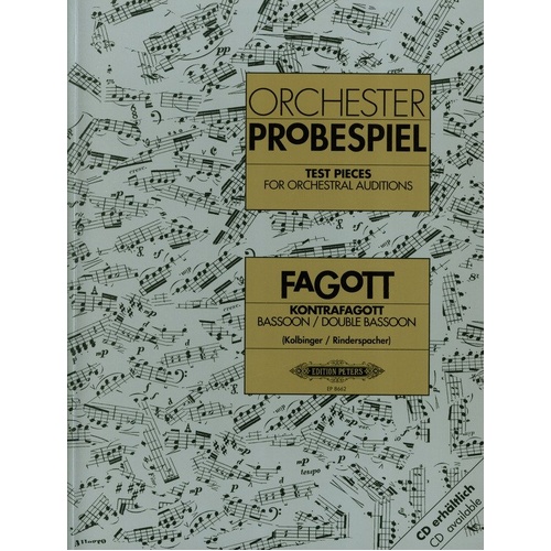Test Pieces for Orchestral Auditions Bassoon by Edition Peters