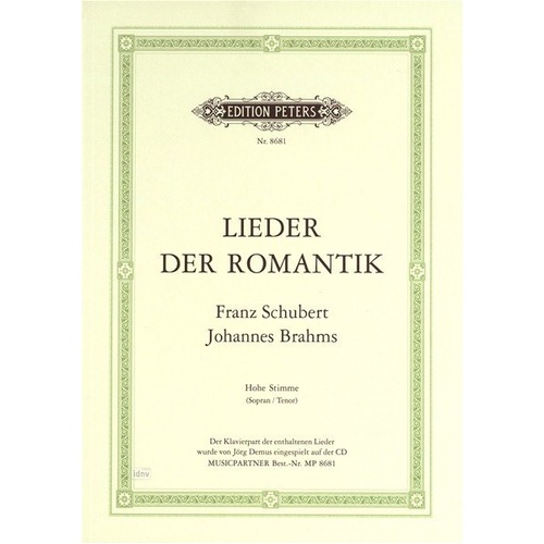 Selected Lieder by Schubert & Brahms for High Voice/Piano, Vocal Score, Edition Peters