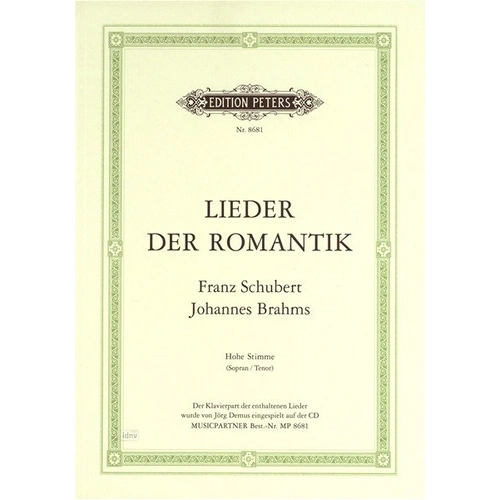 Selected Lieder by Schubert & Brahms Vocal Score for High Voice and Piano