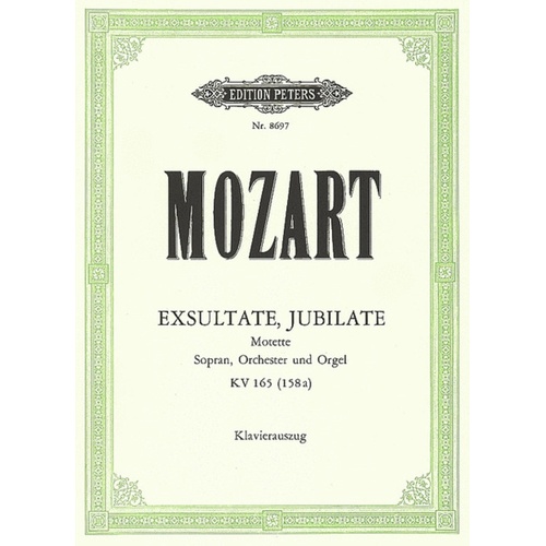 Exsultate Jubilate Kv 165 Sop (Softcover Book)