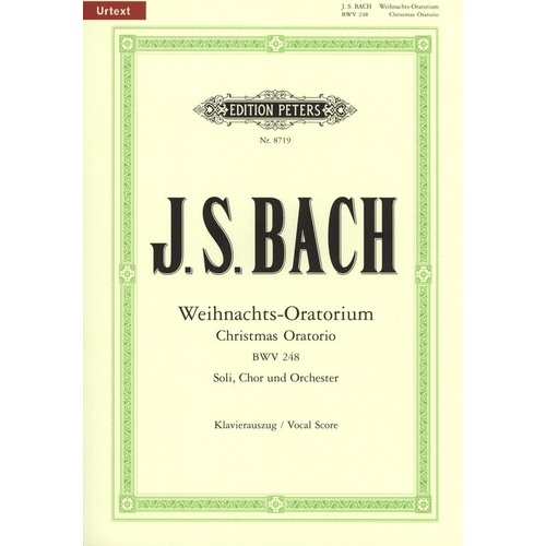Christmas Oratorio BWV 248 Urtext Vocal Score by Johann Sebastian Bach