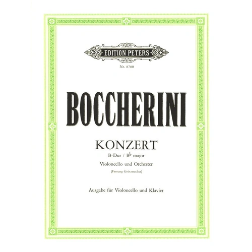Boccherini Concerto in B Flat Major for Cello and Piano, Edition Peters